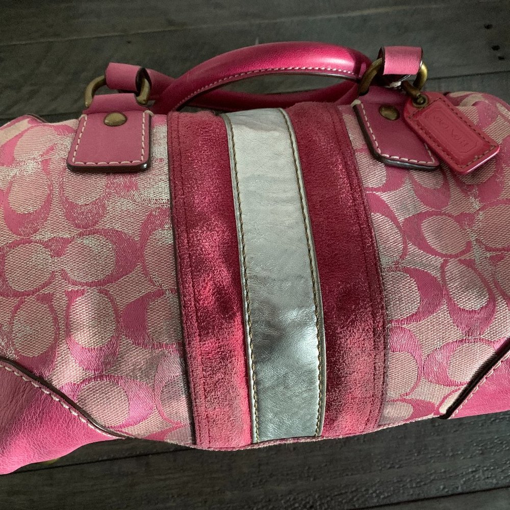 Vintage Pink Coach Purse and Wallet Set - Picture 4 of 13